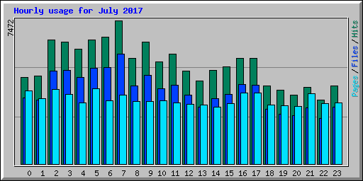 Hourly usage for July 2017